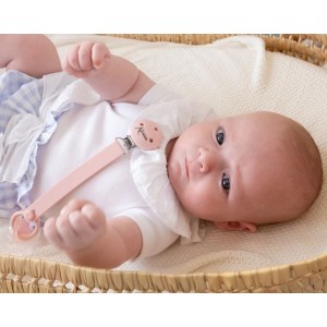 Kiokids Silicone Soother Clip Pink