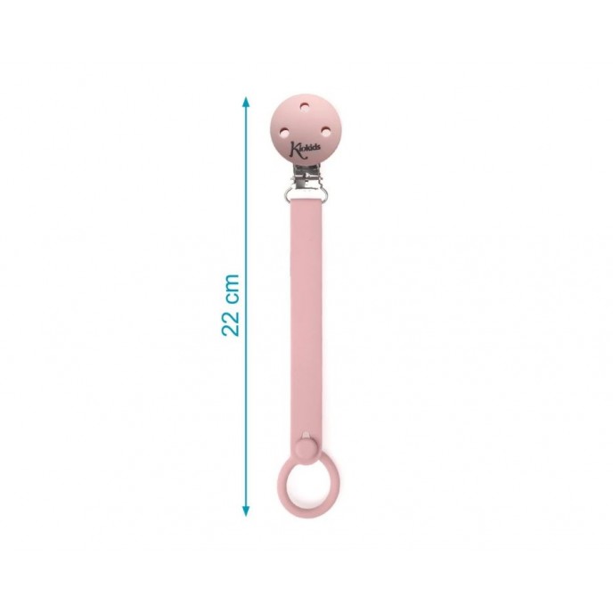 Kiokids Silicone Soother Clip Pink