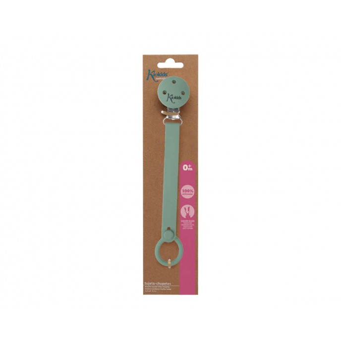 Kiokids Silicone Soother Clip Sage Kiokids Silicone Soother Clip Sage