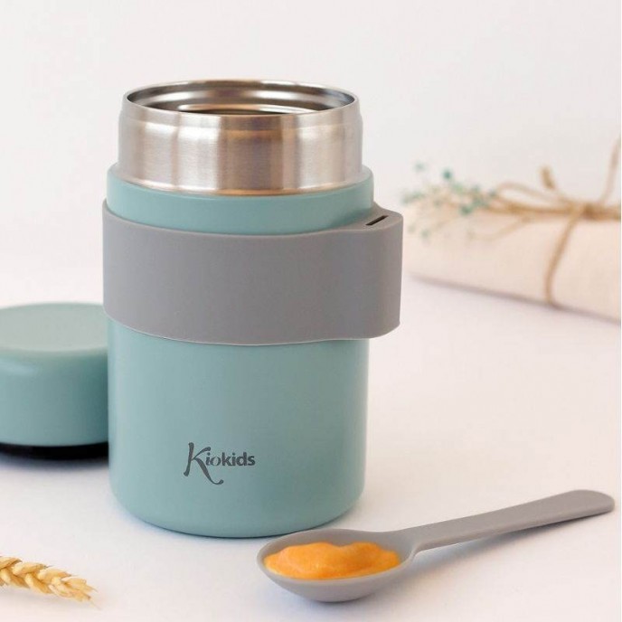 Kiokids Food Flask 500ml Sage Kiokids Food Flask 500ml Sage