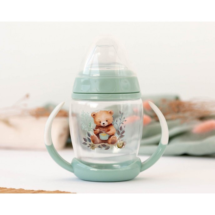 Kiokids Trainer Spout Cup 270ml Sage Bear Kiokids Trainer Spout Cup 270ml Sage Bear