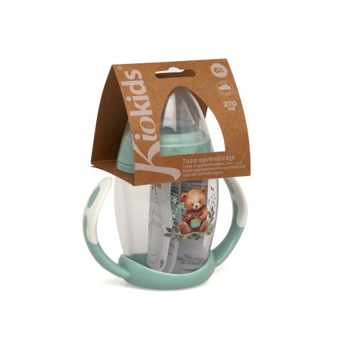 Kiokids Trainer Spout Cup 270ml Sage Bear Kiokids Trainer Spout Cup 270ml Sage Bear