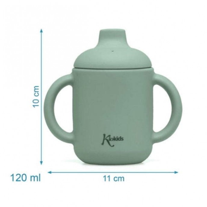 Kiokids Silicone Spout Cup 120ml Sage Kiokids Silicone Spout Cup 120ml Sage