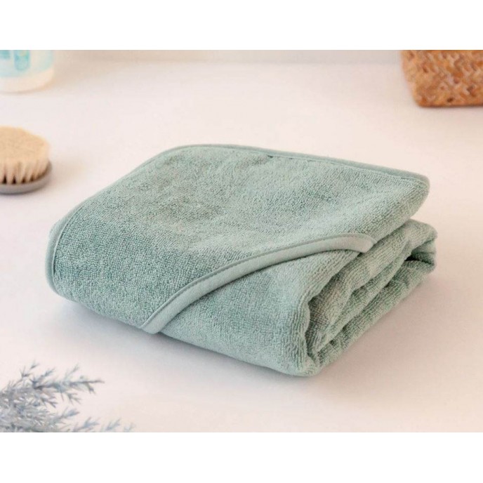 Kiokids Hooded Towel Bamboo 76cm Sage