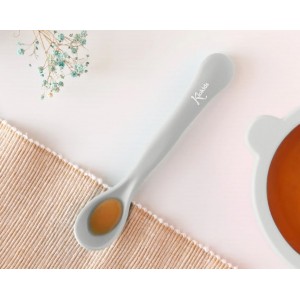 Kiokids Silicone Large Spoon 6m Grey
