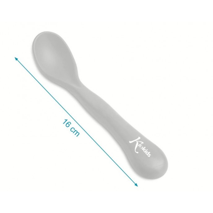 Kiokids Silicone Large Spoon 6m Grey