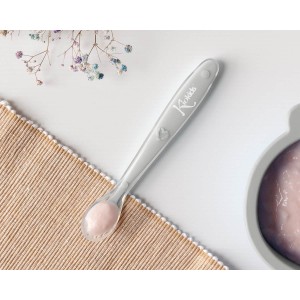 Kiokids Silicone Spoon 6m Grey