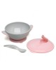 Kiokids Suction Bowl and Spoon Pink