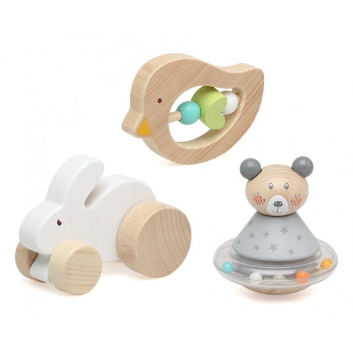 Kiokids Wooden Toy Set Animals 3pc