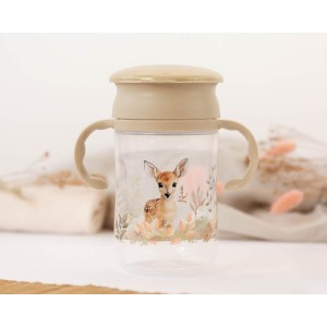 Kiokids Trainer Sippy 360 Cup 300ml Beige Deer Kiokids Trainer Sippy 360 Cup 300ml Beige Deer