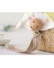 Kiokids Wood and Cotton Soother Clip Beige