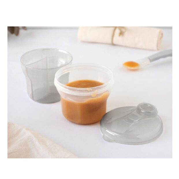 Kiokids Milk Powder Dispenser and Bowl Grey Kiokids Milk Powder Dispenser and Bowl Grey