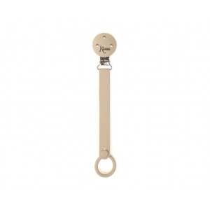 Kiokids Silicone Soother Clip Beige