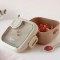 Kiokids Lunch Box and Spoon Beige Kiokids Lunch Box and Spoon Beige