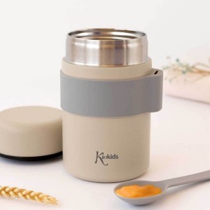 Kiokids Food Flask 500ml Beige  Kiokids Food Flask 500ml Beige