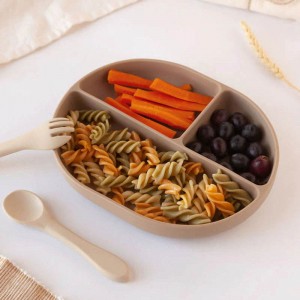 Kiokids Silicone Plate and Cutlery Set 3pc Beige Kiokids Silicone Plate and Cutlery Set 3pc Beige