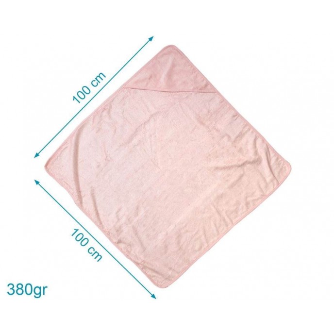 Kiokids Hooded Towel Bamboo 100cm Pink Kiokids Hooded Towel Bamboo 100cm Pink