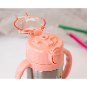 Kiokids Insulated Straw Cup Pink Princess Kiokids Insulated Straw Cup Pink Princess