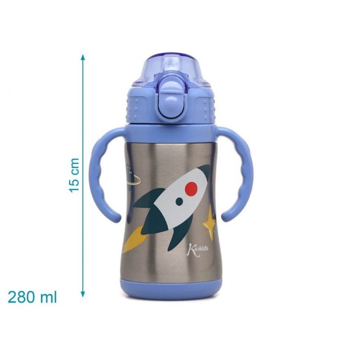 Kiokids Insulated Straw Cup Blue Space Kiokids Insulated Straw Cup Blue Space