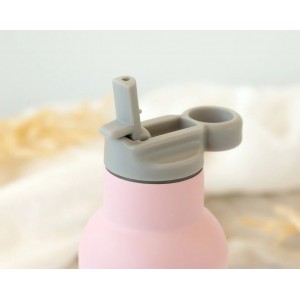Kiokids Insulated Straw Bottle 350ml Pink