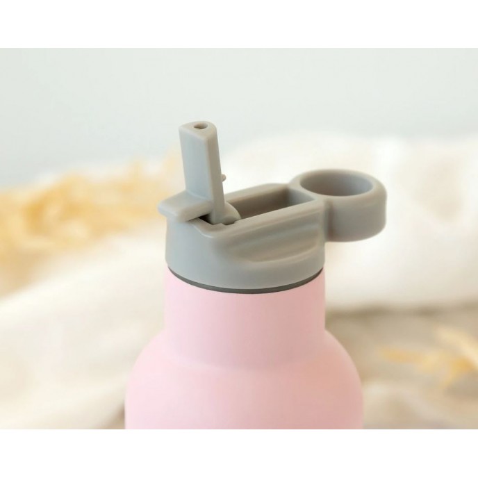 Kiokids Insulated Straw Bottle 350ml Pink