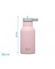 Kiokids Insulated Straw Bottle 350ml Pink