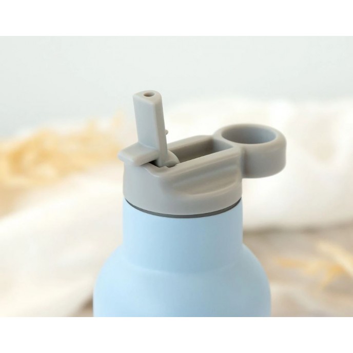 Kiokids Insulated Straw Bottle 350ml Blue