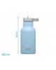Kiokids Insulated Straw Bottle 350ml Blue