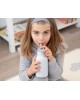 Kiokids Insulated Straw Bottle 350ml Grey