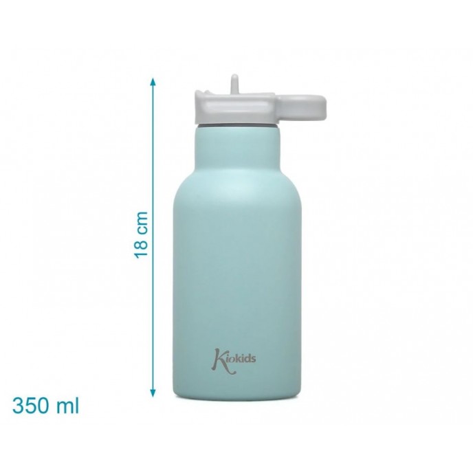Kiokids Insulated Straw Bottle 350ml Sage