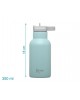 Kiokids Insulated Straw Bottle 350ml Sage