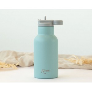 Kiokids Insulated Straw Bottle 350ml Sage