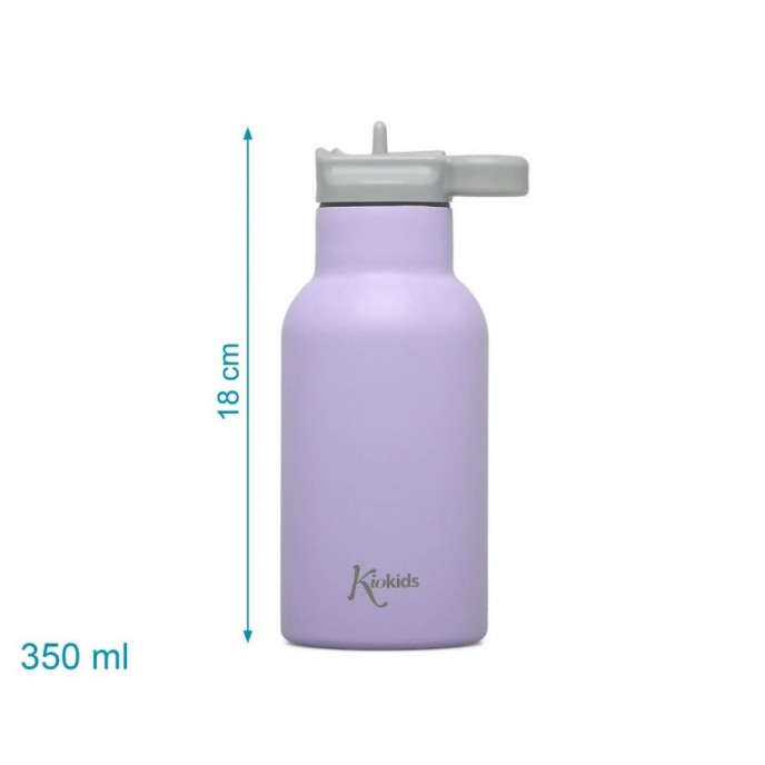 Kiokids Insulated Straw Bottle 350ml Lavender