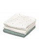Kiokids Bamboo Muslins 3pk Sage Leaves