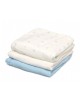 Kiokids Bamboo Muslins 3pk Blue Leaves