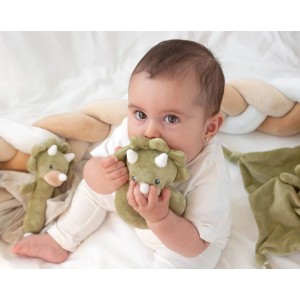 Kiokids Plush Rattle Dino Green Kiokids Plush Rattle Dino Green