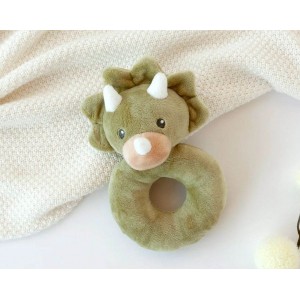 Kiokids Plush Rattle Dino Green Kiokids Plush Rattle Dino Green