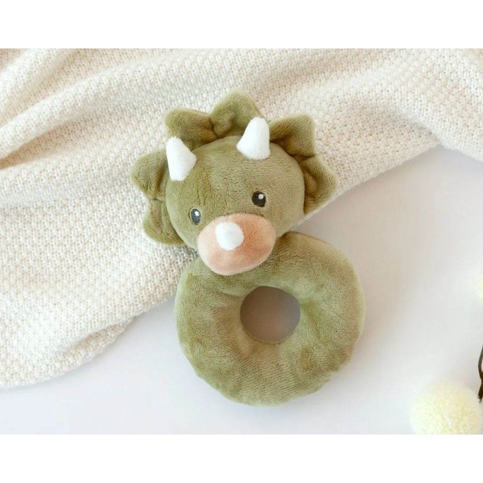 Kiokids Plush Rattle Dino Green Kiokids Plush Rattle Dino Green