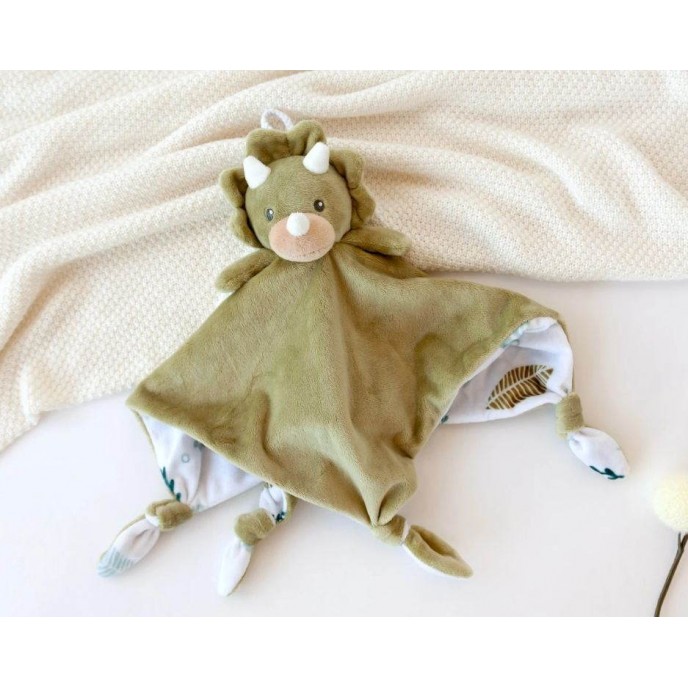 Kiokids Plush Doudou Comforter Dino Green Kiokids Plush Doudou Comforter Dino Green