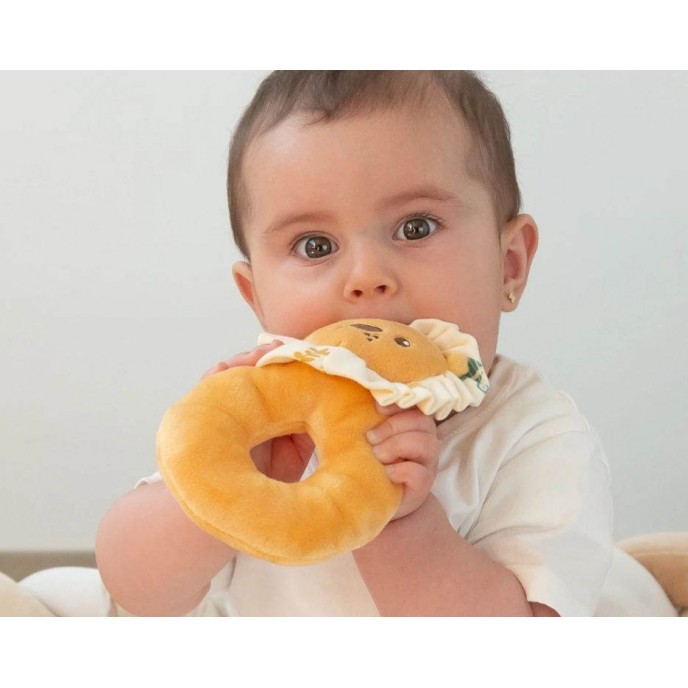 Kiokids Plush Rattle Lion Rust Kiokids Plush Rattle Lion Rust