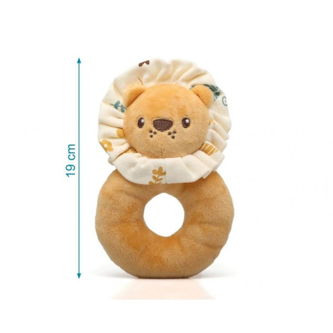 Kiokids Plush Rattle Lion Rust Kiokids Plush Rattle Lion Rust