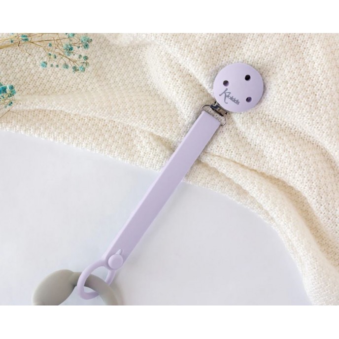 Kiokids Silicone Soother Clip Lavender
