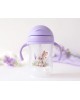 Kiokids Weighted Straw Cup 300ml Lavender Bunny