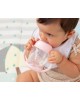 Kiokids Silicone Spout Cup 270ml Pink Leaves Kiokids Silicone Spout Cup 270ml Pink Leaves