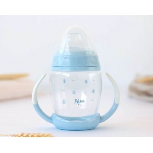 Kiokids Silicone Spout Cup 270ml Blue Leaves