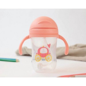 Kiokids Weighted Straw Cup 300ml Pink Princess