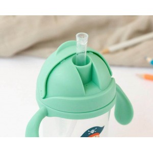 Kiokids Weighted Straw Cup 300ml Green Pirate Kiokids Weighted Straw Cup 300ml Green Pirate