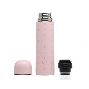 Kiokids Flask 500ml Pink Leaves Kiokids Flask 500ml Pink Leaves