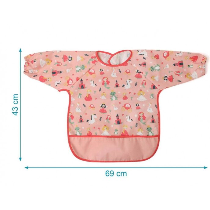 Kiokids Bib Long Sleeves Pink Princess Kiokids Bib Long Sleeves Pink Princess