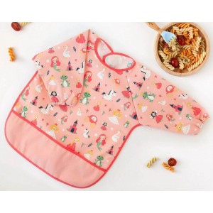 Kiokids Bib Long Sleeves Pink Princess Kiokids Bib Long Sleeves Pink Princess